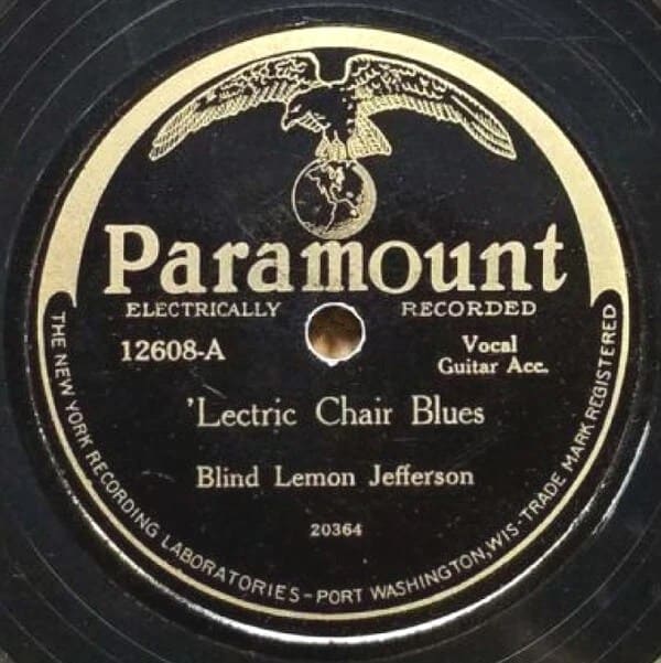 Blind Lemon Jefferson-lectric-chair-blues Label